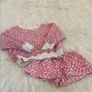 Pink Chicken Organic Cotton Toddler Girls Short Set